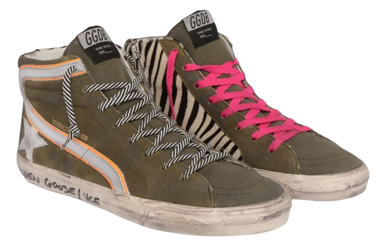 Lookbook Golden Goose Slide 'Suede Hijau' GMF00115.F002410.81457