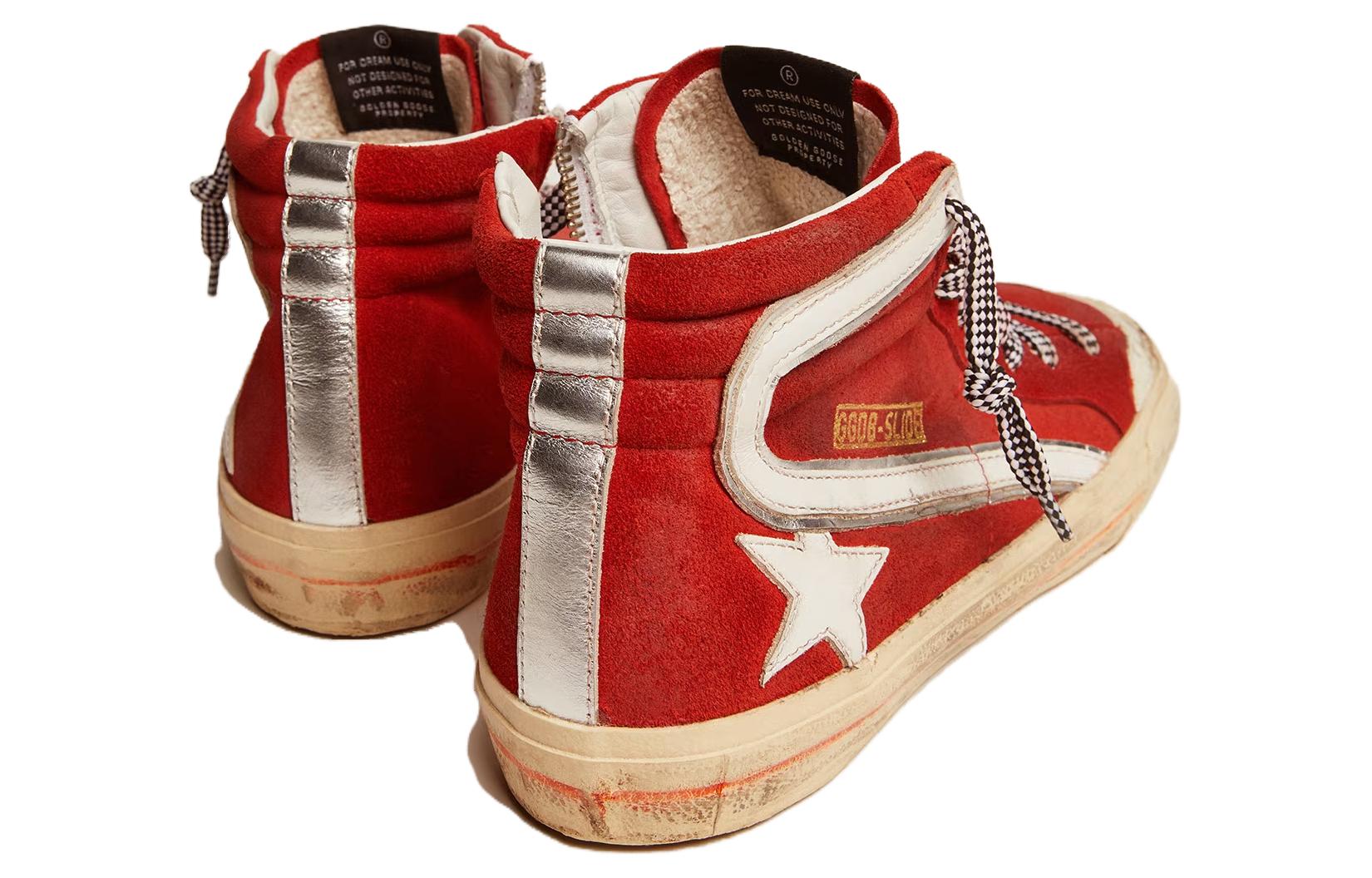 Details for Golden Goose Slide 'Beludru Merah Distressed' GMF00211.F001725.40388