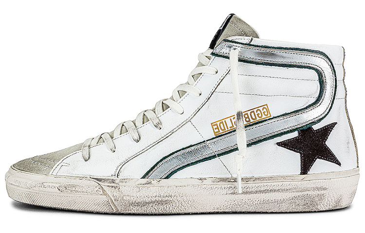 Golden Goose Slide 'Star Patch Retro High-Top White' GMF00115.F002065.10774