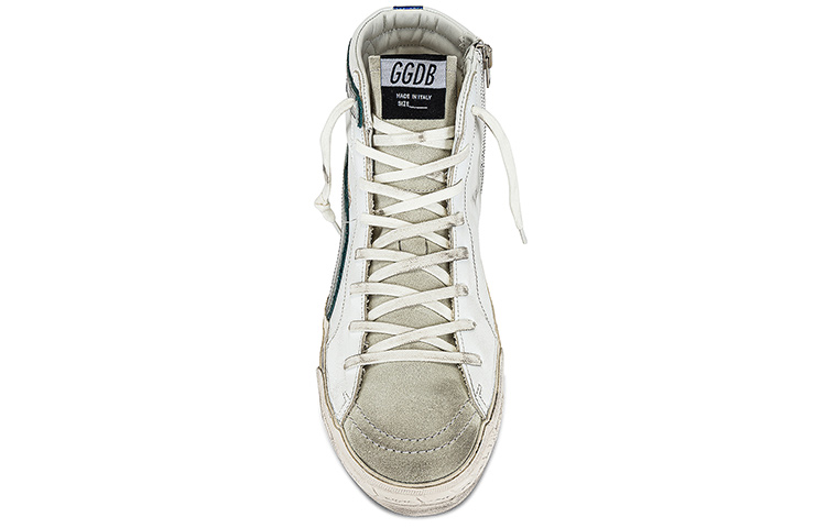 Shop Golden Goose Slide 'Star Patch Retro High-Top Putih' GMF00115.F002065.10774