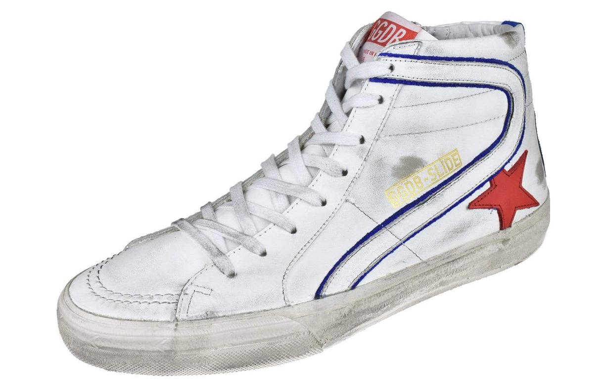 Golden Goose Slide 'White Leather High-Top' G36MS595.B15