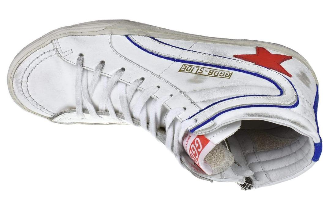 Lookbook Golden Goose Slide 'Sepatu Tinggi Kulit Putih' G36MS595.B15