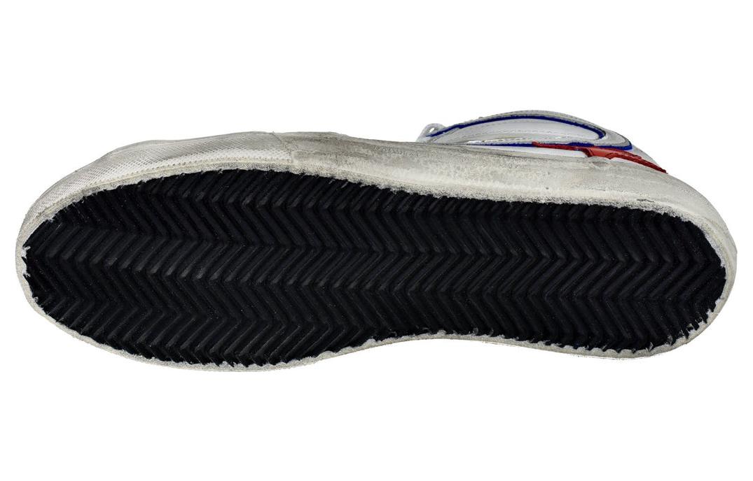 Shop Golden Goose Slide 'Sepatu Tinggi Kulit Putih' G36MS595.B15