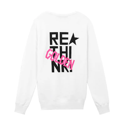 Golden Goose Slogan Print Cotton Sweatshirt White GMP00792P00044610552