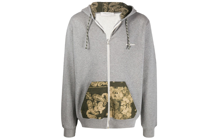 Golden Goose SS21 Abstract Print Loose Hoodie Jacket Men’s Grey G36MP530BAN