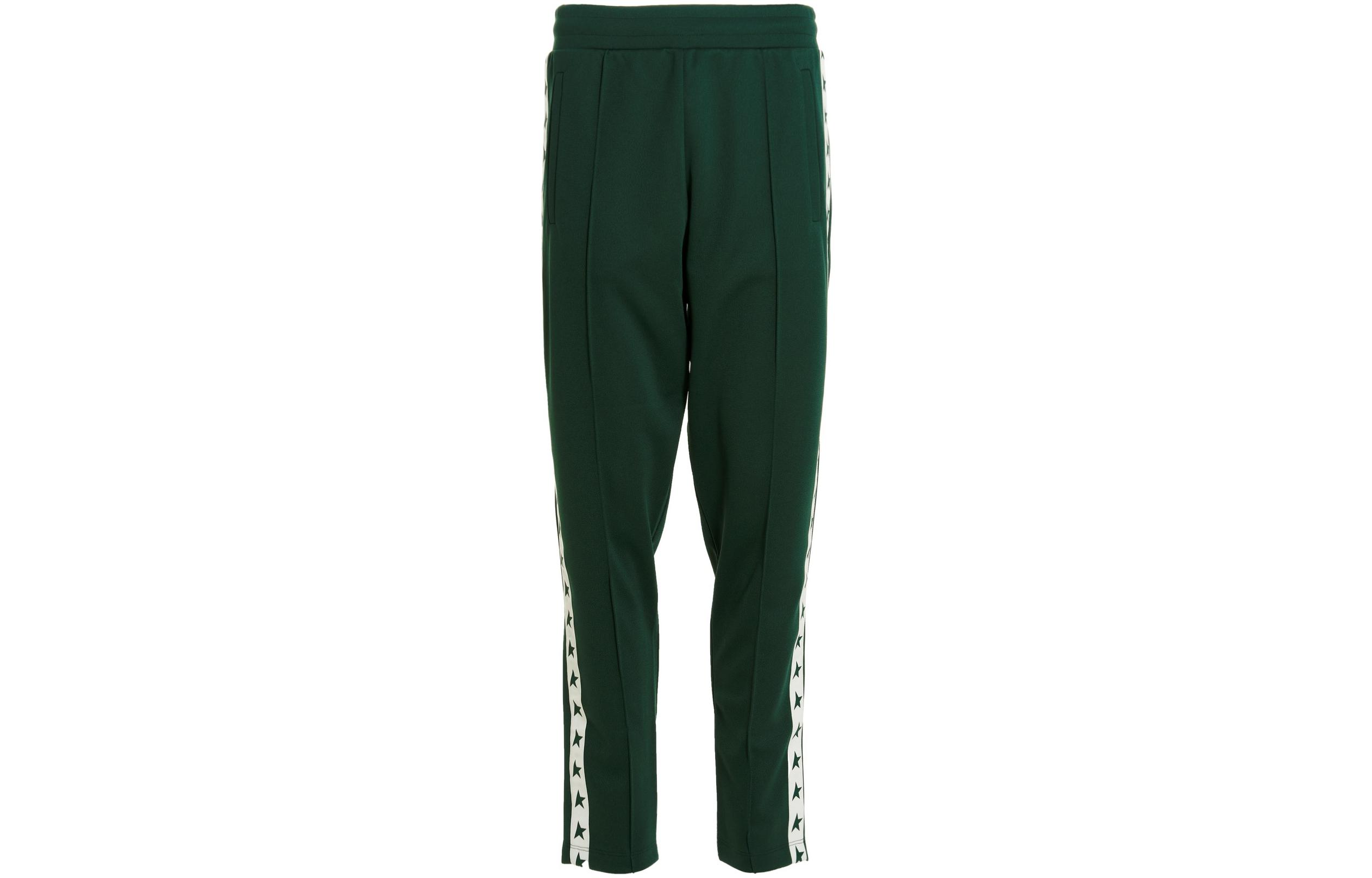 Golden Goose SS22  Star Print Trim Track Pants Green GMP00877P00052135825