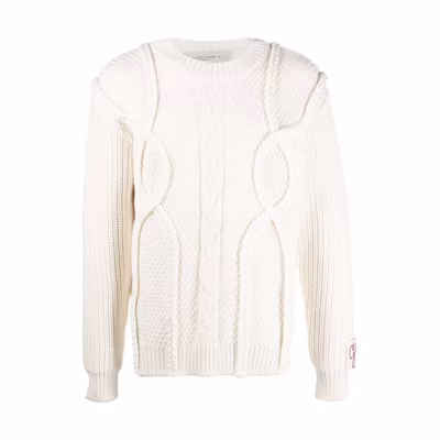 Golden Goose SS22 White Wool Crewneck Pullover Sweater. GMP00842P00066410715
