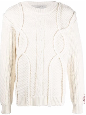 Golden Goose SS22 White Wool Crewneck Pullover Sweater. GMP00842P00066410715 Order Golden Goose SS22 White Wool Crewneck Pullover Sweater. GMP00842P00066410715