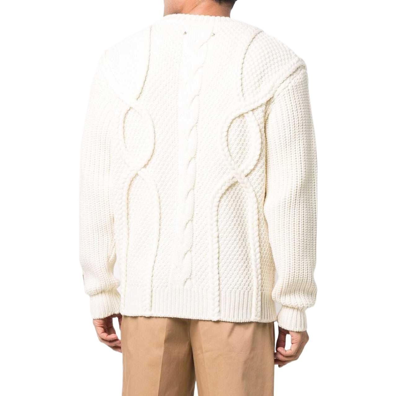 Purchase Golden Goose SS22  White Wool Crewneck Pullover Sweater. GMP00842P00066410715