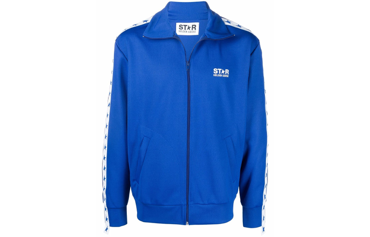 Golden Goose SS22 Blue Logo Print Track Jacket GMP00875P00052050479