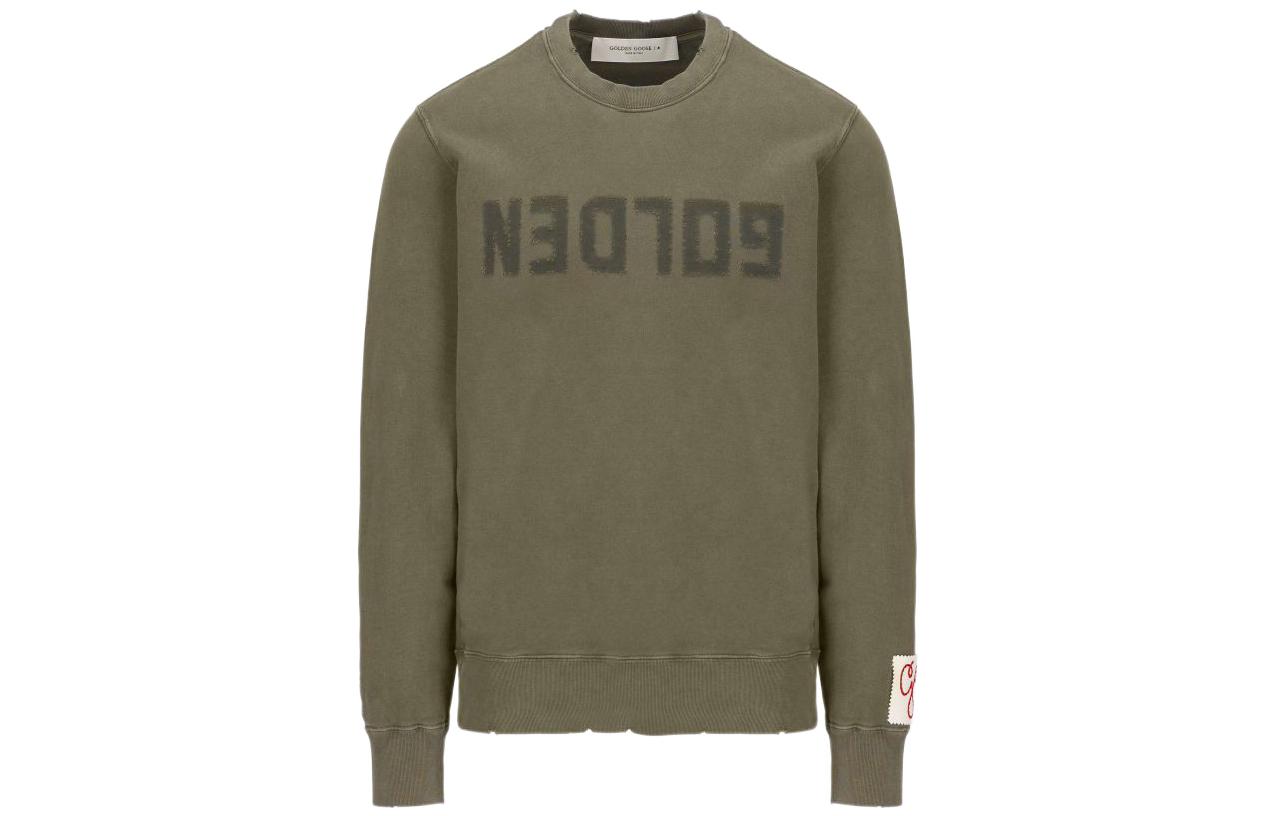 Golden Goose SS22 Green Crewneck Pullover Sweatshirt Long Sleeve GMP00872P00064235479