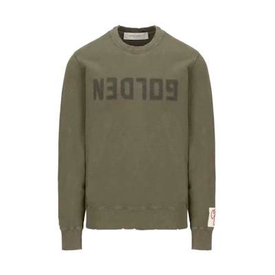Golden Goose SS22 Green Crewneck Pullover Sweatshirt Long Sleeve GMP00872P00064235479