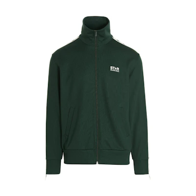Golden Goose SS22 Logo Tape Track Jacket Green Men’s Outerwear. GMP00875P00052035825