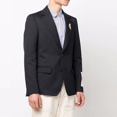 Golden Goose SS22 Blazer Navy Patch Single-Breasted Lelaki. GMP00855P00061950486 Purchase Golden Goose SS22 Blazer Navy Patch Single-Breasted Lelaki. GMP00855P00061950486