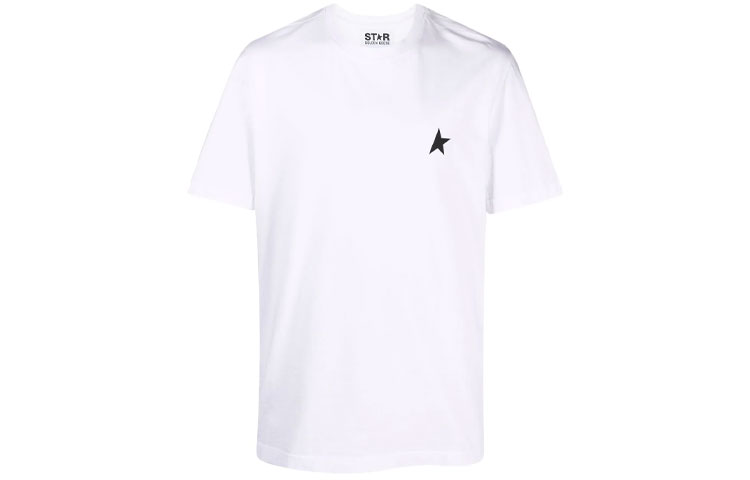 Golden Goose SS22 White Star Print Crewneck T-Shirt White. GMP01220P00059310364