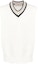 Buy ゴールデングース SS23 ホワイト Vネックニットベスト ストライプトリム付き GMP01343P00098820103