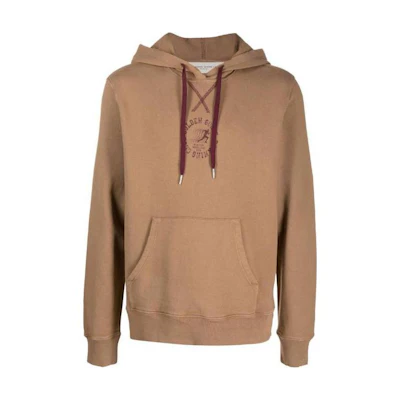Golden Goose SS23 Brown Letter Print Hoodie Pullover Sweatshirt GMP01224P00122655560