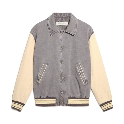 Golden Goose SS23 Gray Colorblock Button-Up Jacket GMP01310-P001048-82236