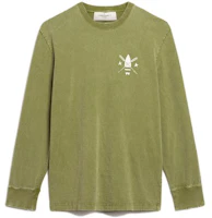 Golden Goose SS23 Green Solid Graphic Print Crewneck Sweatshirt Men GMP01419P00102835839 Golden Goose SS23 Green Solid Graphic Print Crewneck Sweatshirt Men GMP01419P00102835839