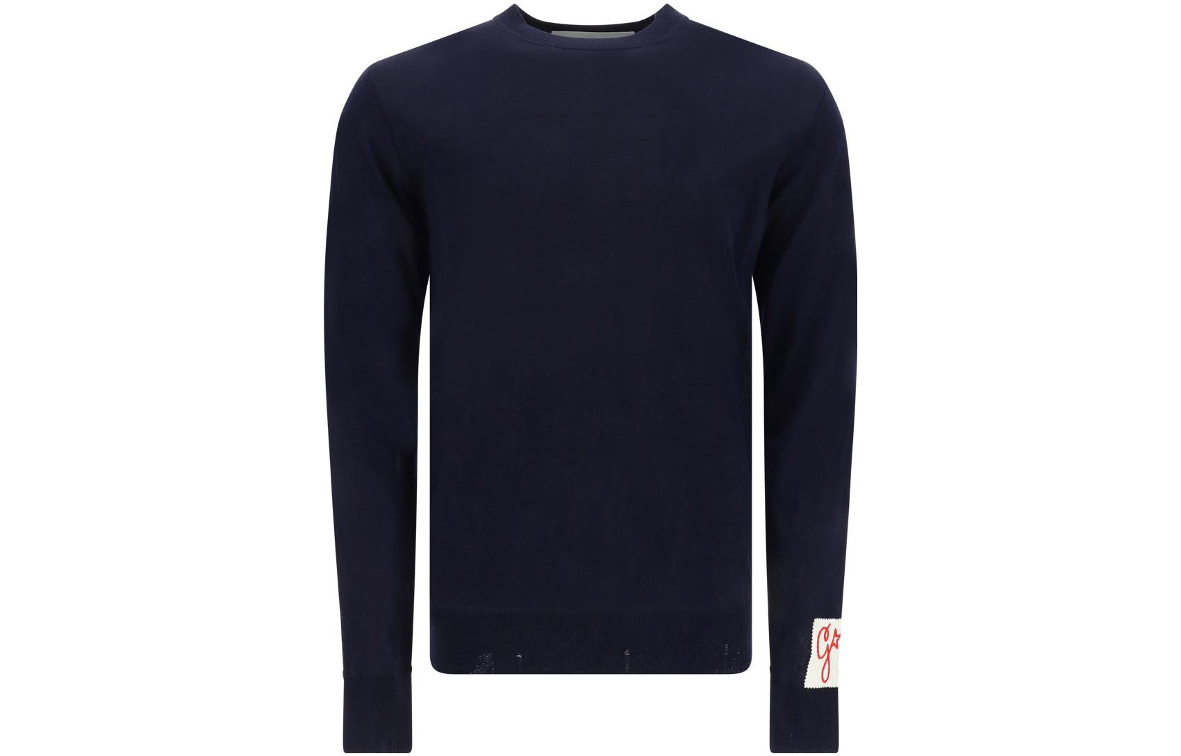 Order 金鹅 SS23 深蓝色圆领长袖休闲卫衣 GMP00947P00066550501