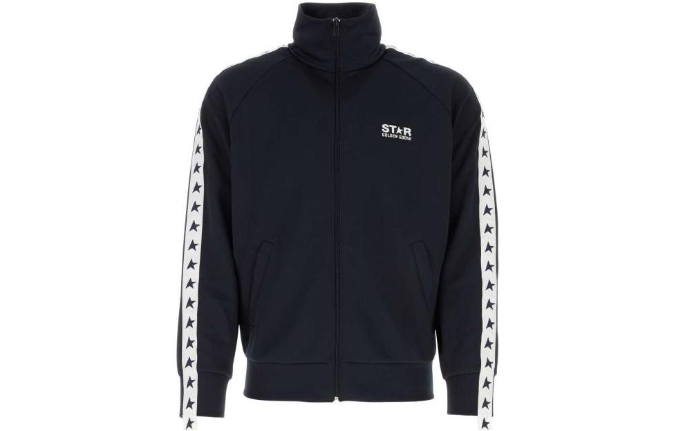 Golden Goose SS23 Navy Letter Print Loose-Fit Track Jacket GMP01548P00052050767