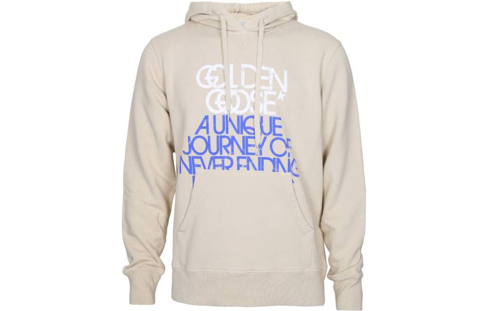 Golden Goose SS23 New Journey Logo Print Hoodie Off-White Casual Wear GMP01224P00103582227