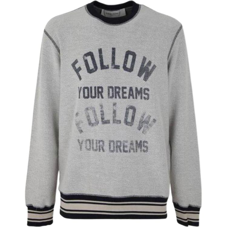 Golden Goose SS23 New Journey Reverse Wear Slogan Sweatshirt Grey Men GMP01304P00103260415