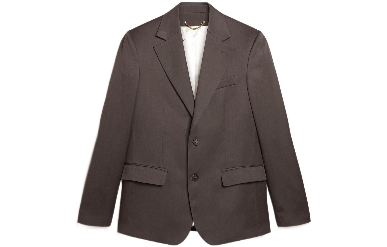 Golden Goose SS23 New Journey Wool Single-Breasted Blazer Men’s Grey GMP00855P00096490113