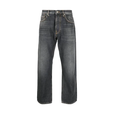 Golden Goose SS23 Washed High-Waisted Loose Straight Jeans Men’s Dark Grey. GMP01186P00099490100