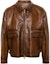 Buy Golden Goose SS24 Brown Leather Jacket with Zipper Pockets and Collar. GMP01886P00167255612