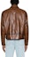 Shop Golden Goose SS24 Brown Leather Jacket with Zipper Pockets and Collar. GMP01886P00167255612