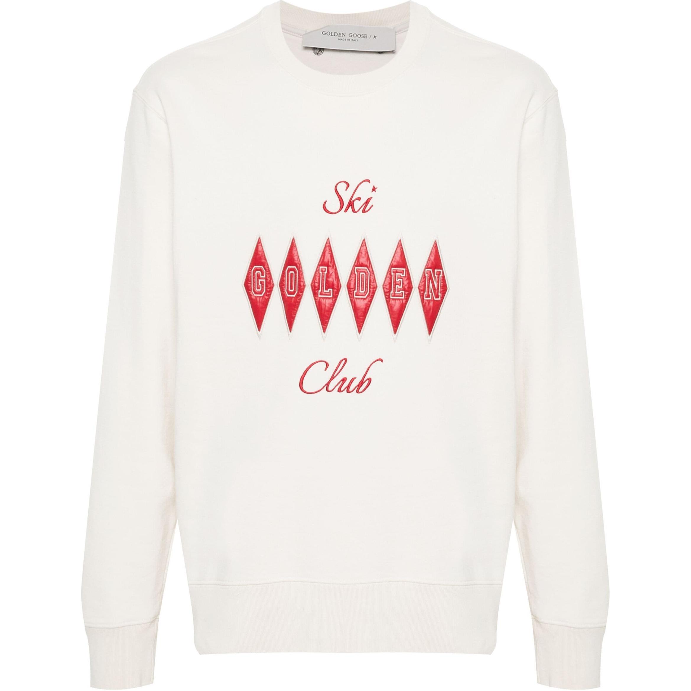 Golden Goose SS24 Men’s Diamond Pattern Oversized Sweatshirt Beige GMP01223P00163411948