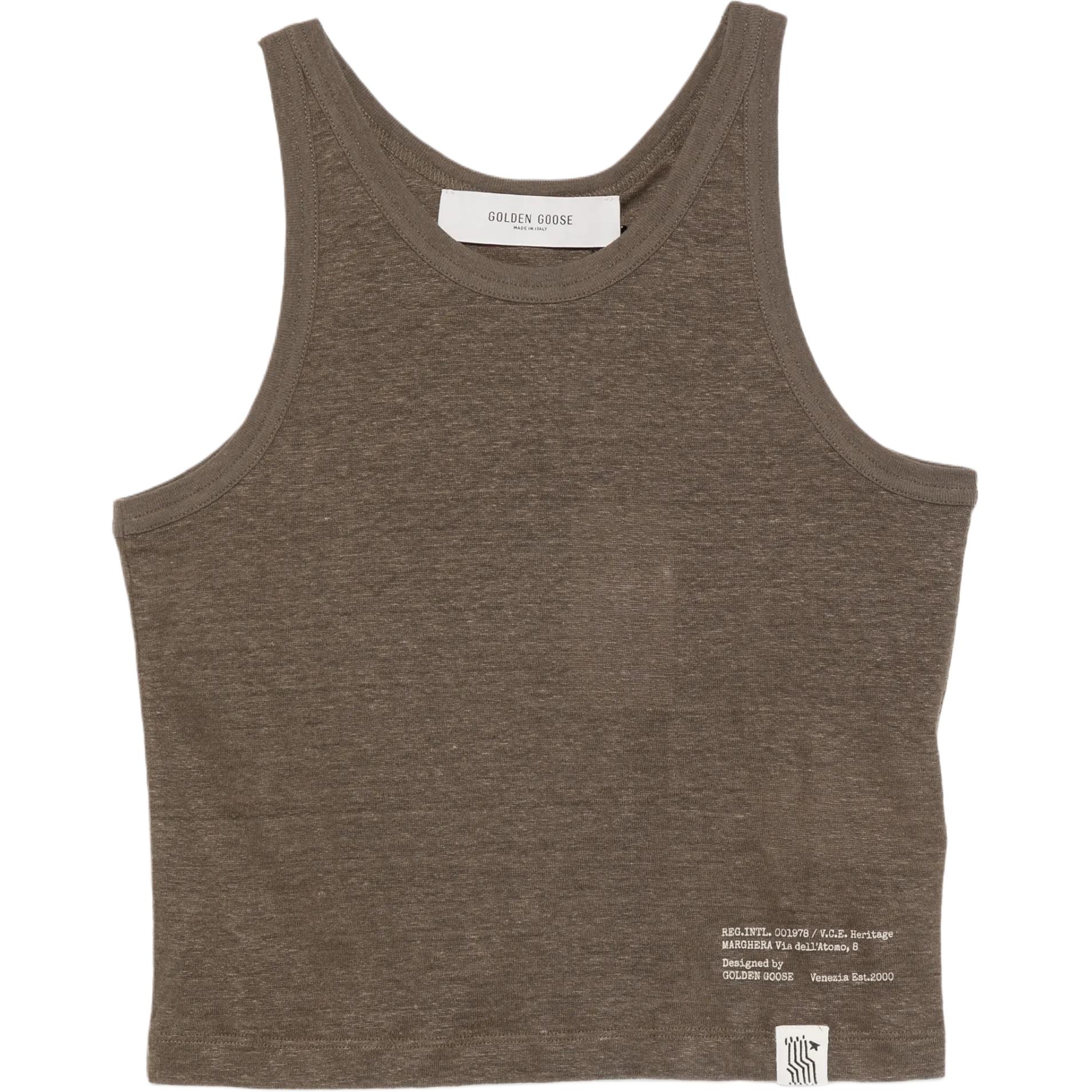 Golden Goose SS26 Logo Sleeveless Crewneck Pullover Vest Unisex. GWP01930P00237560545