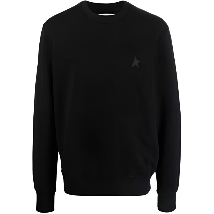 Golden Goose Star Print Pullover Sweatshirt Men’s Black GMP00870P00052590100