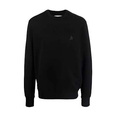 Golden Goose Star Print Pullover Sweatshirt Men’s Black GMP00870P00052590100