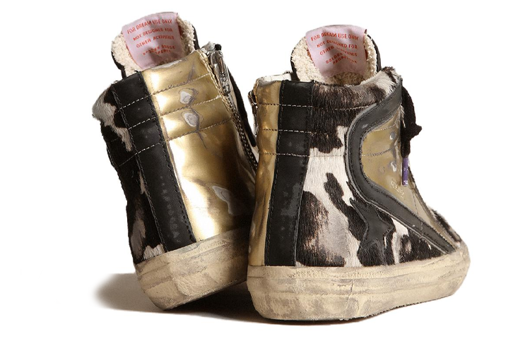 Shop Golden Goose Stardan 'Sepatu Kulit Tinggi Hitam' GMF00525.F004411.82259