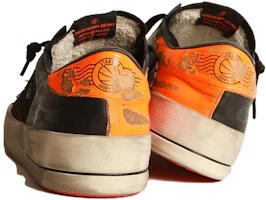 Shop Golden Goose Stardan 皮革 圓頭繫帶 低筒 板鞋 男款 黑色