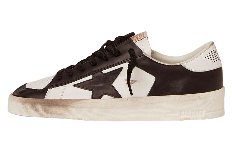 Buy Golden Goose Stardan 黑白磨损星星点缀鞋 GMF00128.F002186.10283