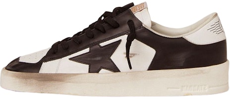 Golden Goose Stardan 'Black White Distressed with Star Accents' GMF00128.F002186.10283 Golden Goose Stardan 'Black White Distressed with Star Accents' GMF00128.F002186.10283