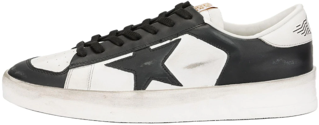 Golden Goose Stardan ''Noir Blanc Délavé avec Accents d''Étoiles'' GMF00128.F002186.10283 Buy Golden Goose Stardan ''Noir Blanc Délavé avec Accents d''Étoiles'' GMF00128.F002186.10283
