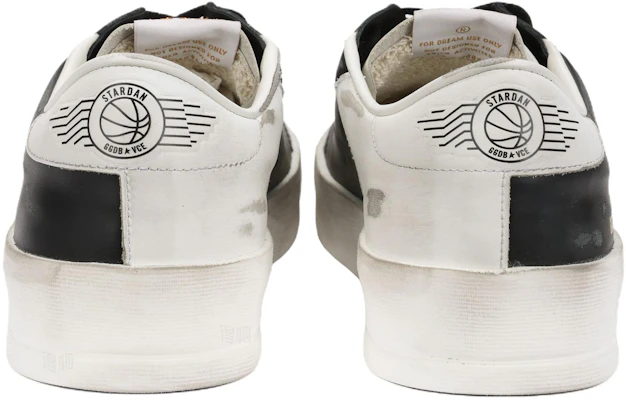 Golden Goose Stardan ''Noir Blanc Délavé avec Accents d''Étoiles'' GMF00128.F002186.10283 Shop Golden Goose Stardan ''Noir Blanc Délavé avec Accents d''Étoiles'' GMF00128.F002186.10283