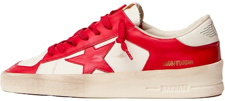 Golden Goose Stardan 'Red White Distressed' GMF00128.F002186.10350 Golden Goose Stardan 'Red White Distressed' GMF00128.F002186.10350
