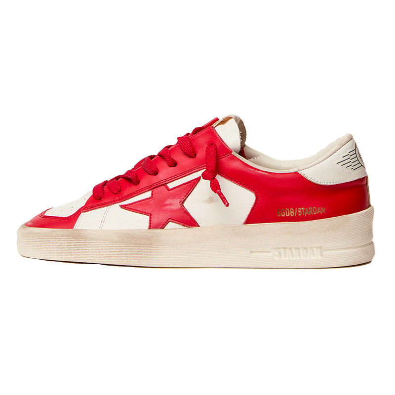 Golden Goose Stardan 'Red White Distressed' GMF00128.F002186.10350