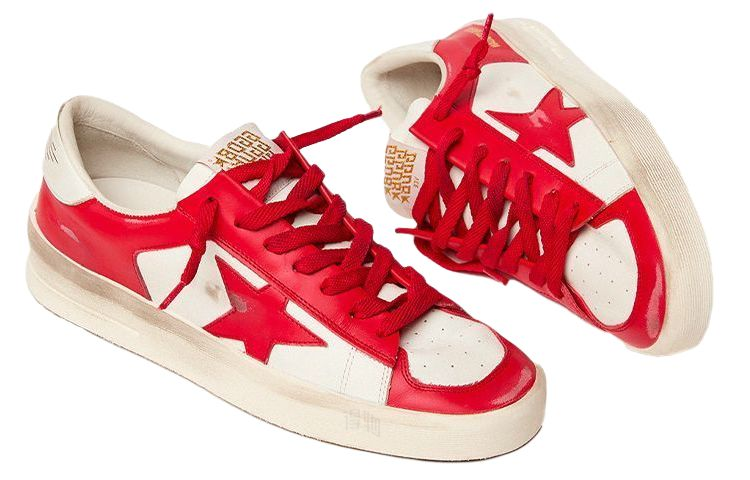 Lookbook Golden Goose Stardan ''Rood Wit Versleten'' GMF00128.F002186.10350