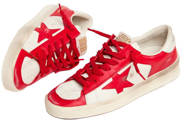 Golden Goose Stardan ''Rood Wit Versleten'' GMF00128.F002186.10350 Shop Golden Goose Stardan ''Rood Wit Versleten'' GMF00128.F002186.10350