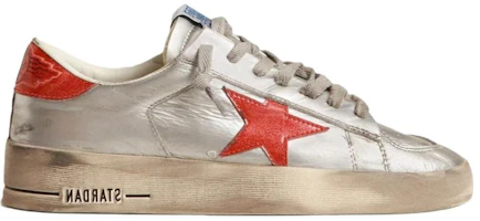 Order Golden Goose Stardan 牛皮 圓頭綁帶 低筒 板鞋 男款 銀色
