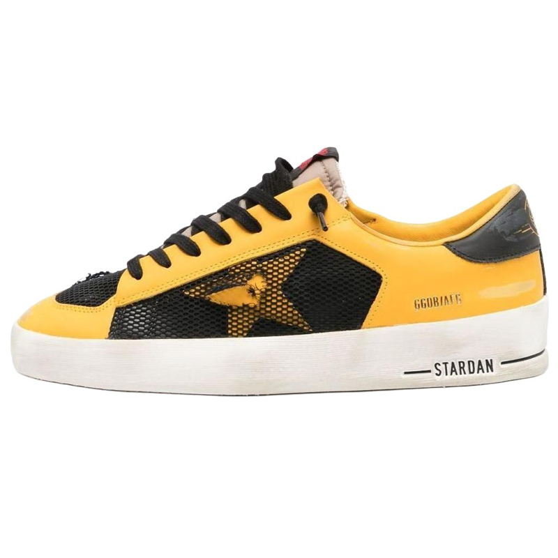 Golden Goose Stardan 'Yellow Black Star Patch' GMF00370.F004395.90327