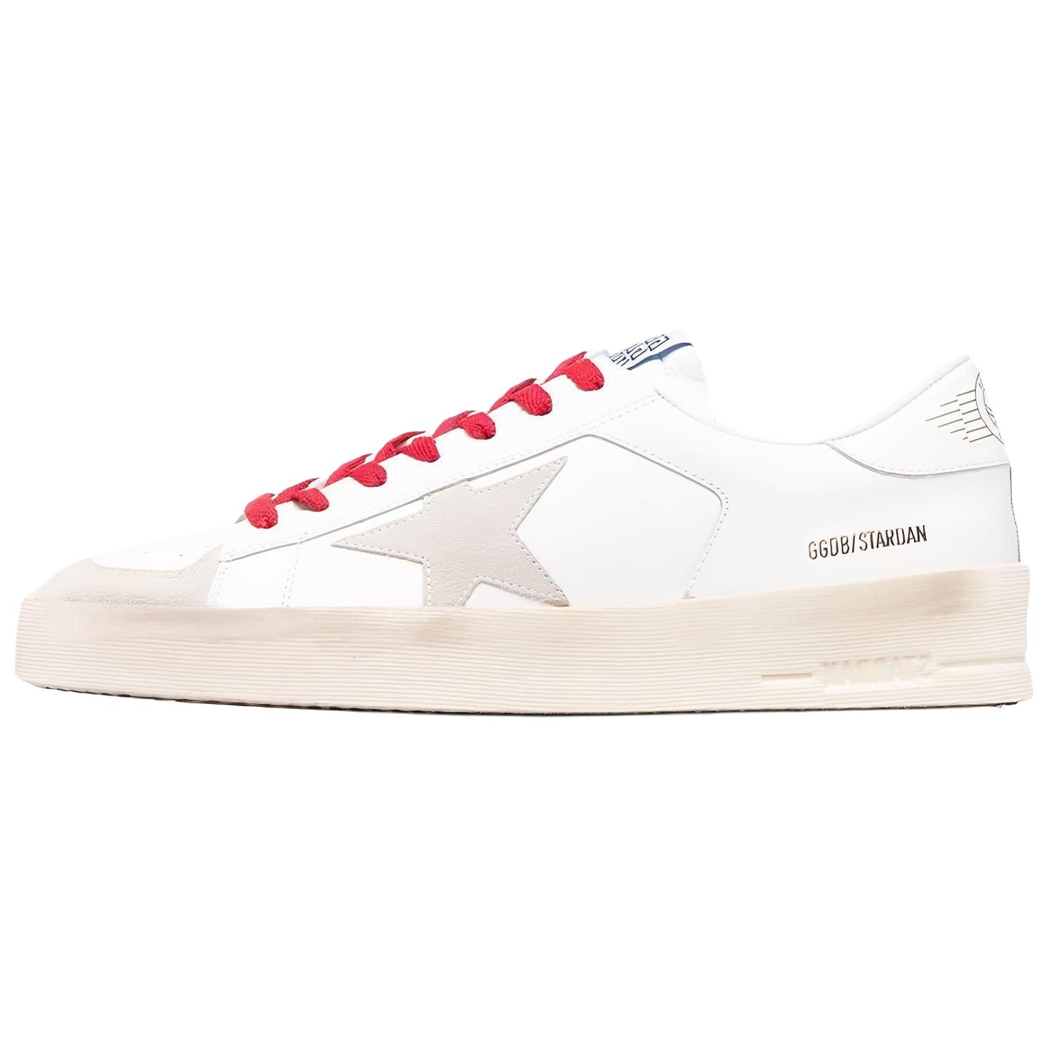 Golden Goose Stardan Distressed Low-Top Fashion Sneakers White. GMF00128.F000560.10276