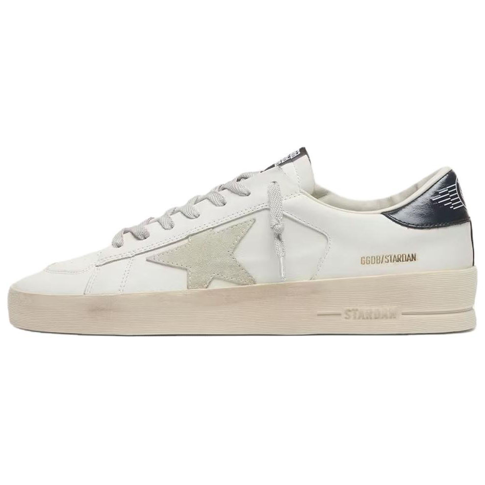 Golden Goose Stardan Low-Top Sneakers Ice Gray Leather Casual Shoes for Men GMF00128.F000567.10509
