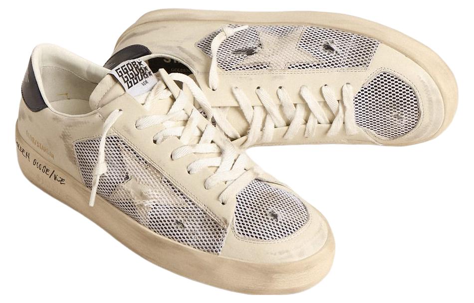 Lookbook Golden Goose Stardan Low ''Wit Mesh Leer'' GMF00580.F004567.10768